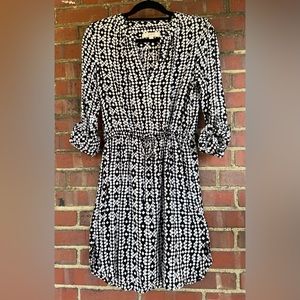 Loft Black & White Shirtdress
